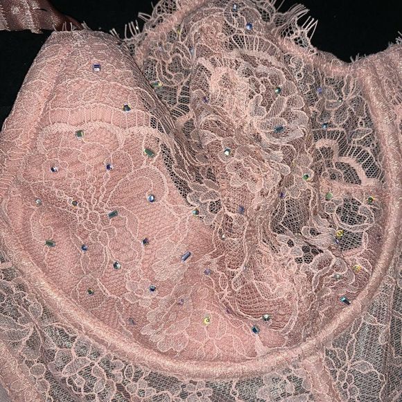 Victoria's Secret unlined 36D,36DD CORSET TOP BRA SET S Dulce de Leche orange - Picture 5 of 6